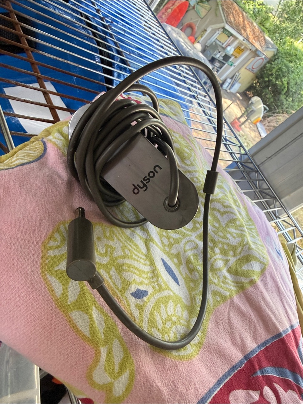 Dyson Gray Power Charger with Coiled Cable